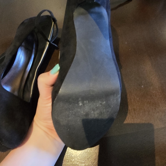 Maurice's size 10 mini platform heels with ankle strap. - Picture 6 of 10